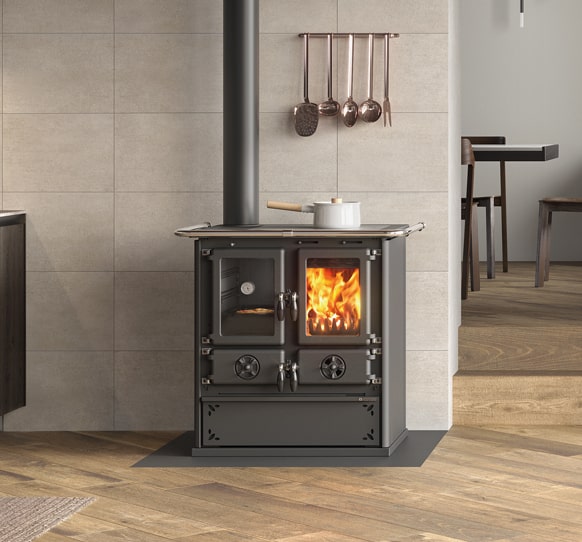 Zestaw kominek powietrzny stalowy KRATKI LUCY BLACK 12 kW Ø 200 z akcesoriami rosettasinistra5.0steel boxprinc min - Zestaw kominek powietrzny stalowy KRATKI LUCY BLACK 12 kW Ø 200 z akcesoriami